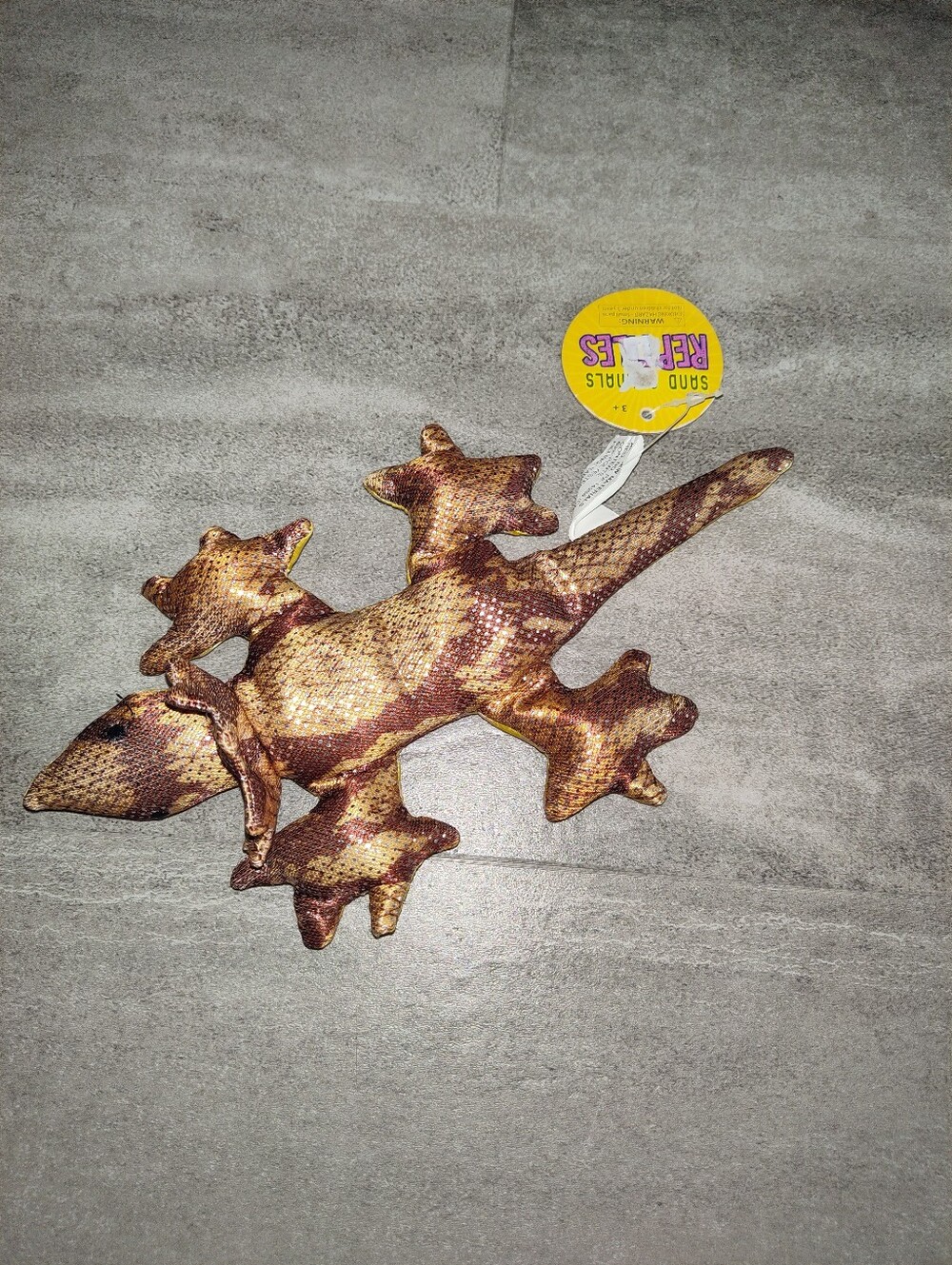Toysmith Sand Animals Reptile Gecko Lizard Plush Sensory Toy NWT